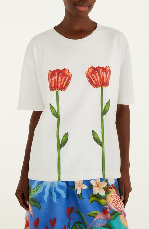 Tropical Rose Organic Cotton T-Shirt