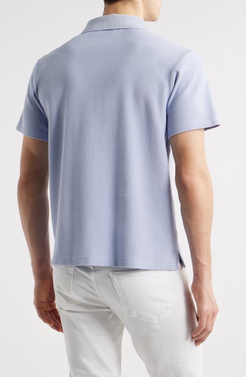 Frame Mens Jacquard Short-sleeve Cotton-jersey Polo Shirt Baby Blue Xl In Baby Blue
