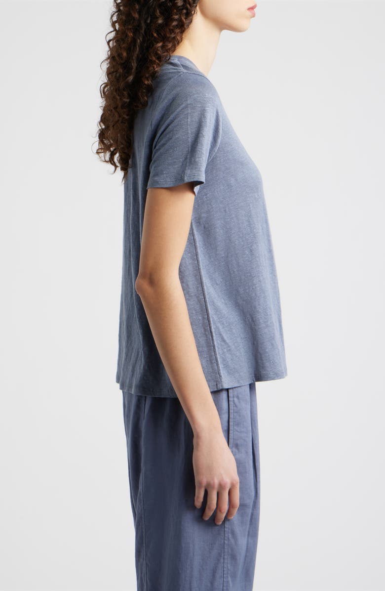 Eileen Fisher Organic Linen Crewneck T-Shirt, Alternate, color, Flint