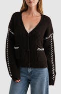 Mila Mae Whipstitch V-Neck Cardigan