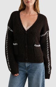 Mila Mae Whipstitch V-Neck Cardigan