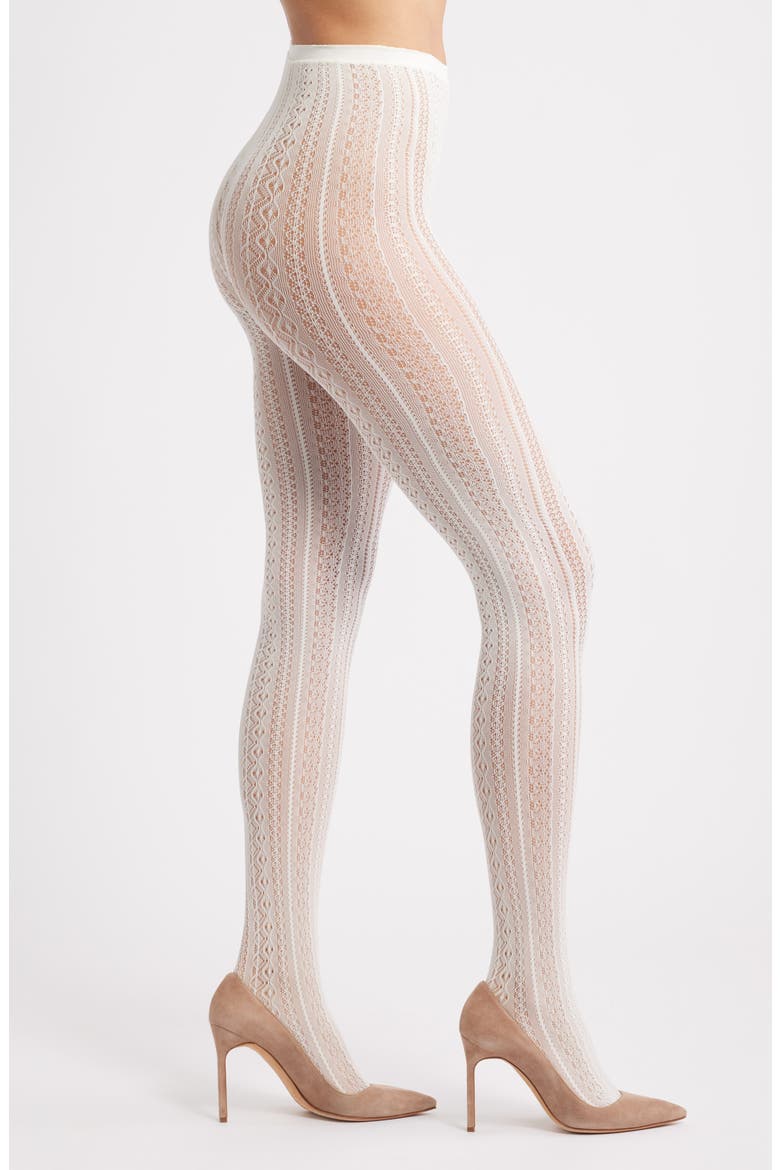 Sweet Lace Tights, Main, color, IVORY