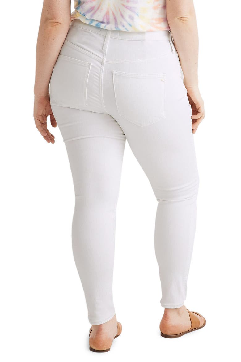 Curvy High Waist Skinny Jeans, Alternate, color, PURE WHITE