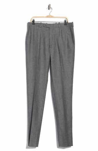 Harker Flat Front Wool & Cotton Trousers