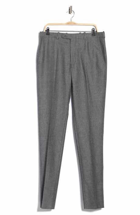 Harker Flat Front Wool & Cotton Trousers