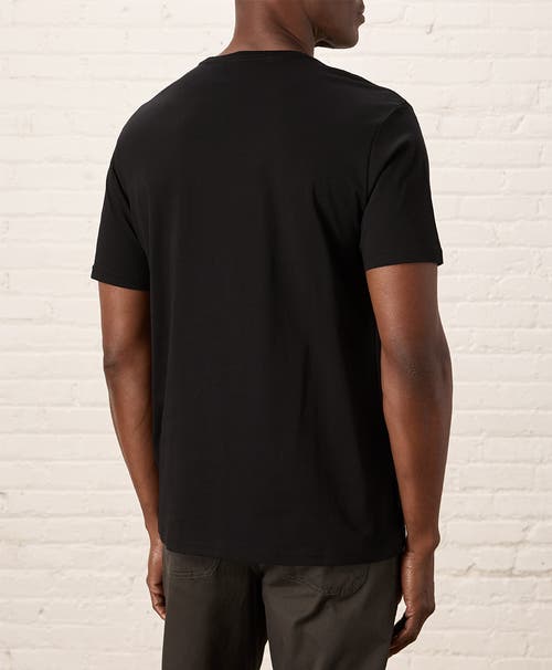 Pact Organic Cotton Softspun Pocket Crew Tee In Black
