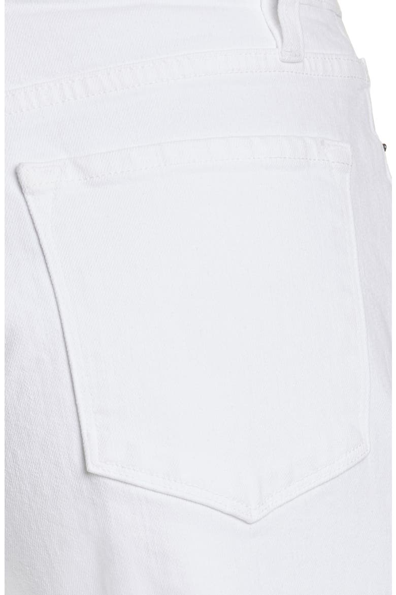 High Waist Crop Wide Leg Jeans, Alternate, color, BLANC