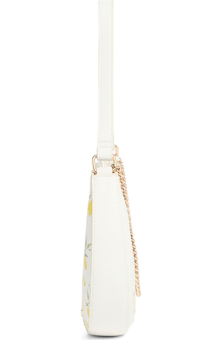 ALDO Decoy Faux Leather Shoulder Bag, Alternate, color, White/ Bright Yellow