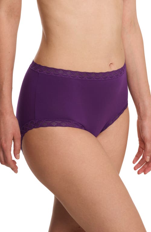 Natori Bliss Stretch Cotton Full Briefs In Purple