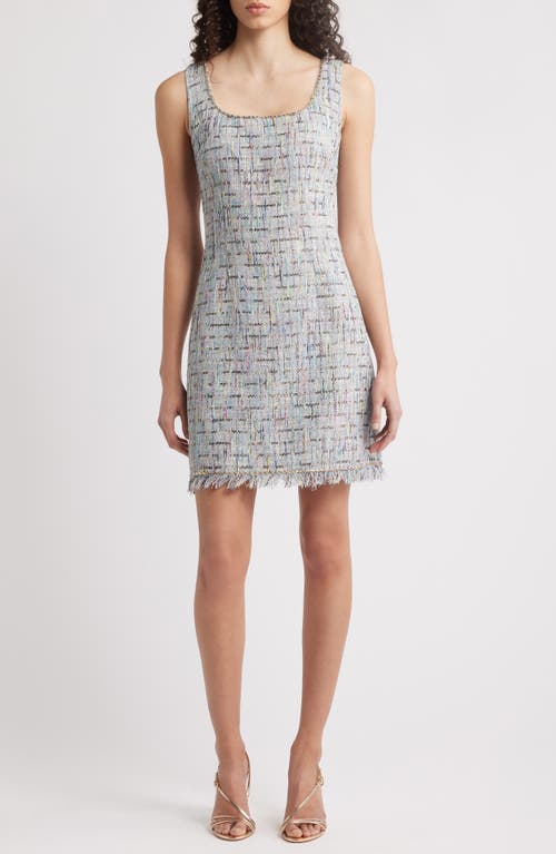 Kobi Halperin Novi Sleeveless Tweed Minidress In White Multi