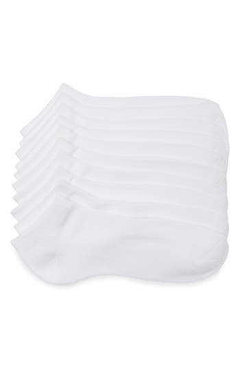 Nordstrom Rack 5-pack Pillow Sole Ankle Socks In White