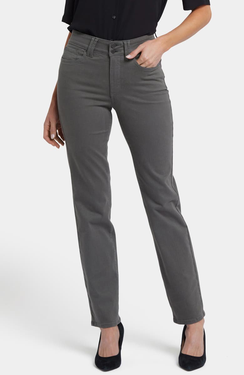 NYDJ Marilyn High Waist Straight Leg Jeans, Main, color, Vine Leaf