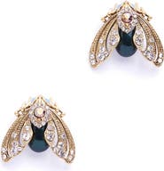 Bill Skinner Studio Bejewelled Moth Stud Earrings