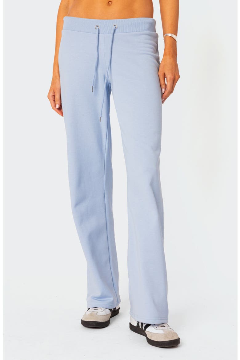 Quinn Cotton Blend Straight Leg Sweatpants, Main, color, LIGHT-BLUE