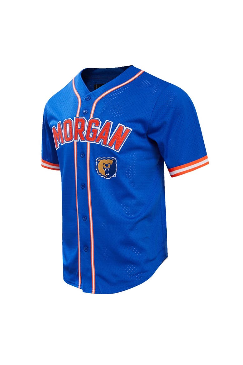 Men's Pro Standard Royal Morgan State Bears Homecoming Mesh Button-Down Shirt, Alternate, color, Royal