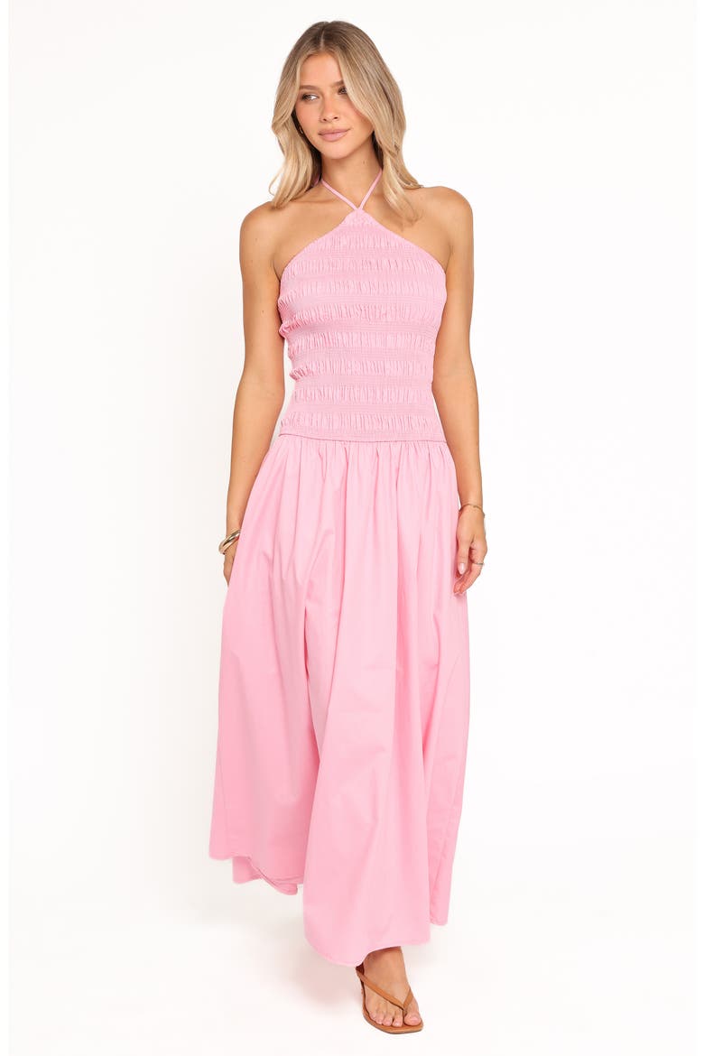 Aradia Halter Maxi Dress, Alternate, color, PINK
