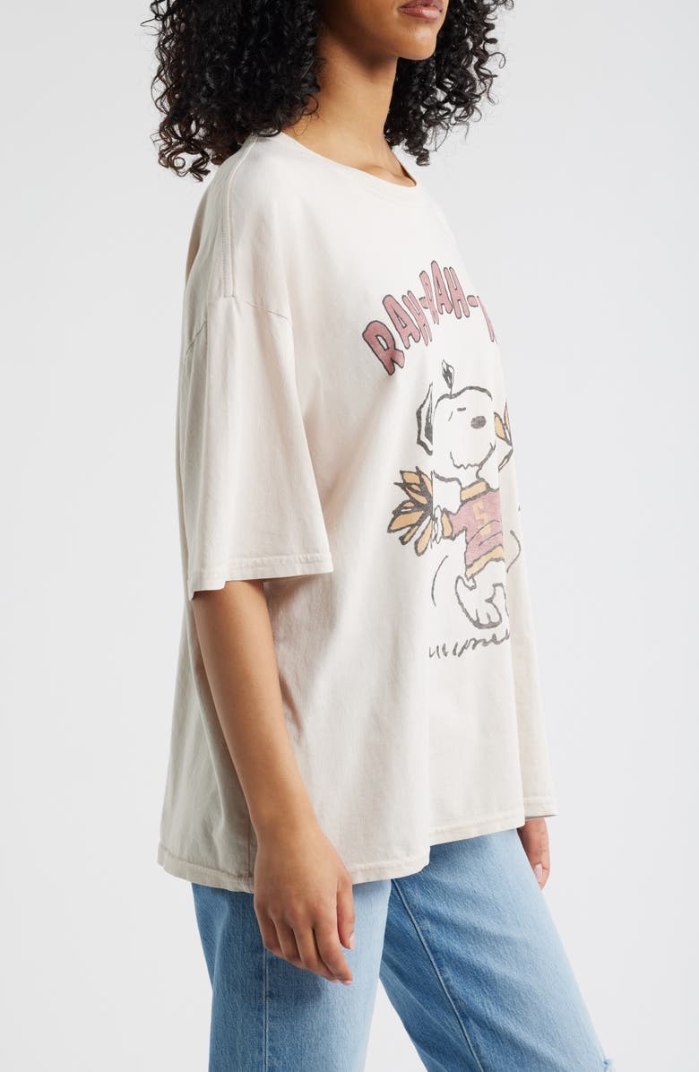 Junk Food Peanuts<sup>®</sup> Snoopy Oversize Cotton Graphic T-Shirt, Alternate, color, Tofu