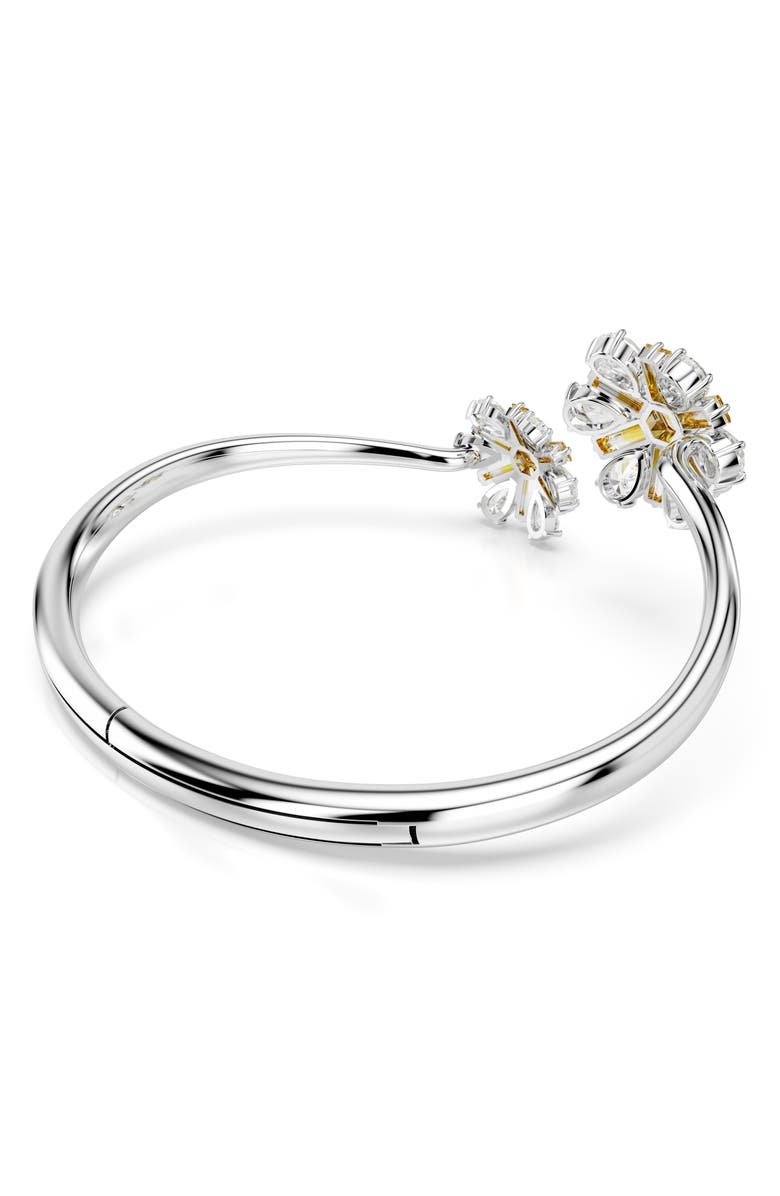 Swarovski Idyllia Crystal Floral Cap Bangle, Alternate, color, 