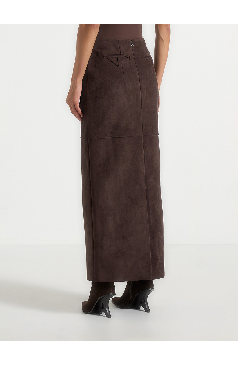 Manière De Voir Celie Suede Maxi Skirt, Alternate, color, Brown