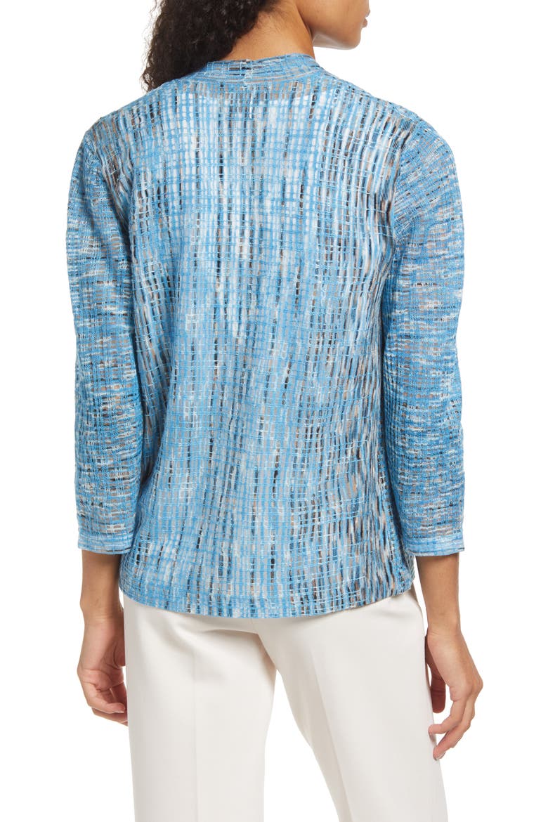 Melody Open Front Cardigan, Alternate, color, BLUE MULTI