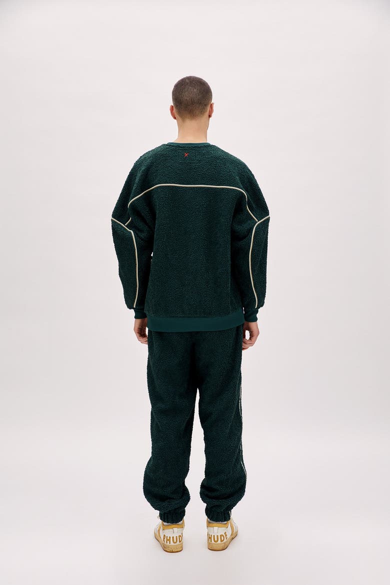 Fluffy Track Sweatpant, Alternate, color, black