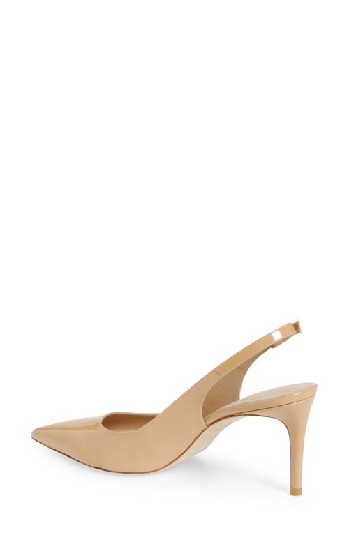 Stuart Weitzman Stuart Power 75 Pointed Toe Slingback Pump In Adobe