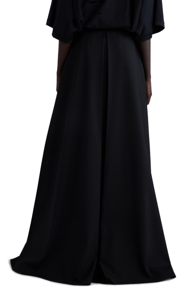 Balenciaga Hybrid Maxi Skirt Wool Barathea Pants, Alternate, color, 