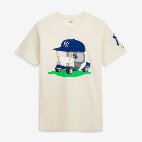Men's New Era  Natural New York Yankees Golf Mascot T-Shirt
