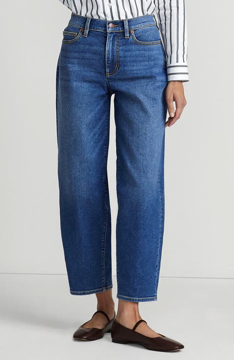Recover High Rise Barrel Leg Ankle Jeans