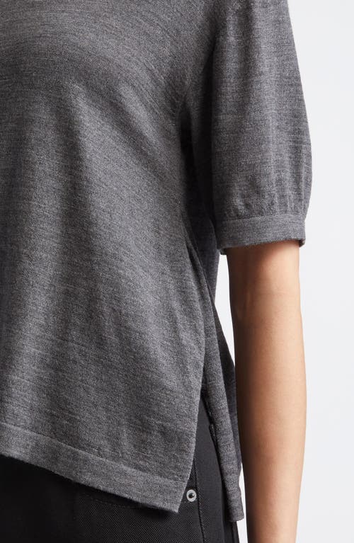 Fforme Ada Wool Blend T-shirt In Gray