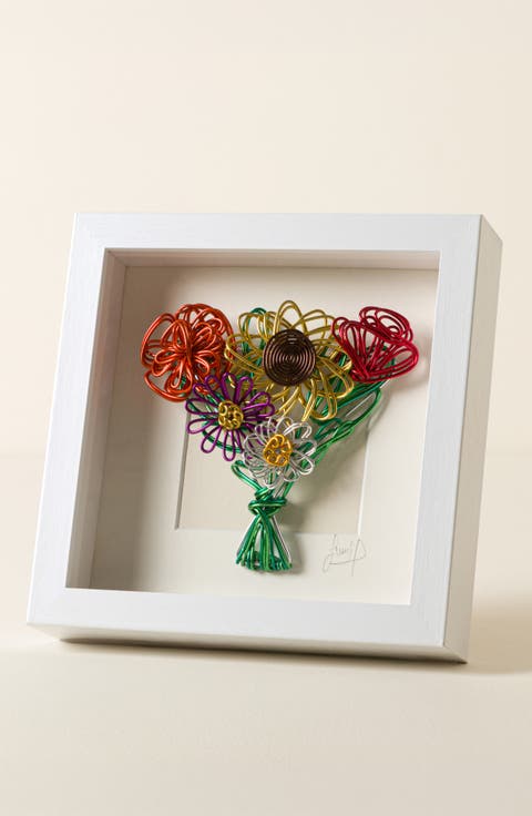 Where Love Grows Framed Wire Bouquet