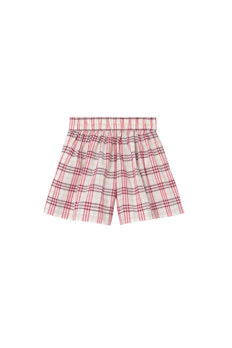 Check Cotton Shorts, Alternate, color, Aubergine purple