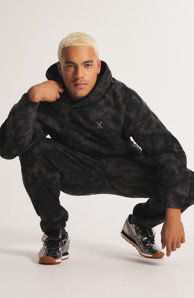 SAVAGE X FENTY Fleece Hoodie, Alternate, color, Black Caviar Diffused Camo