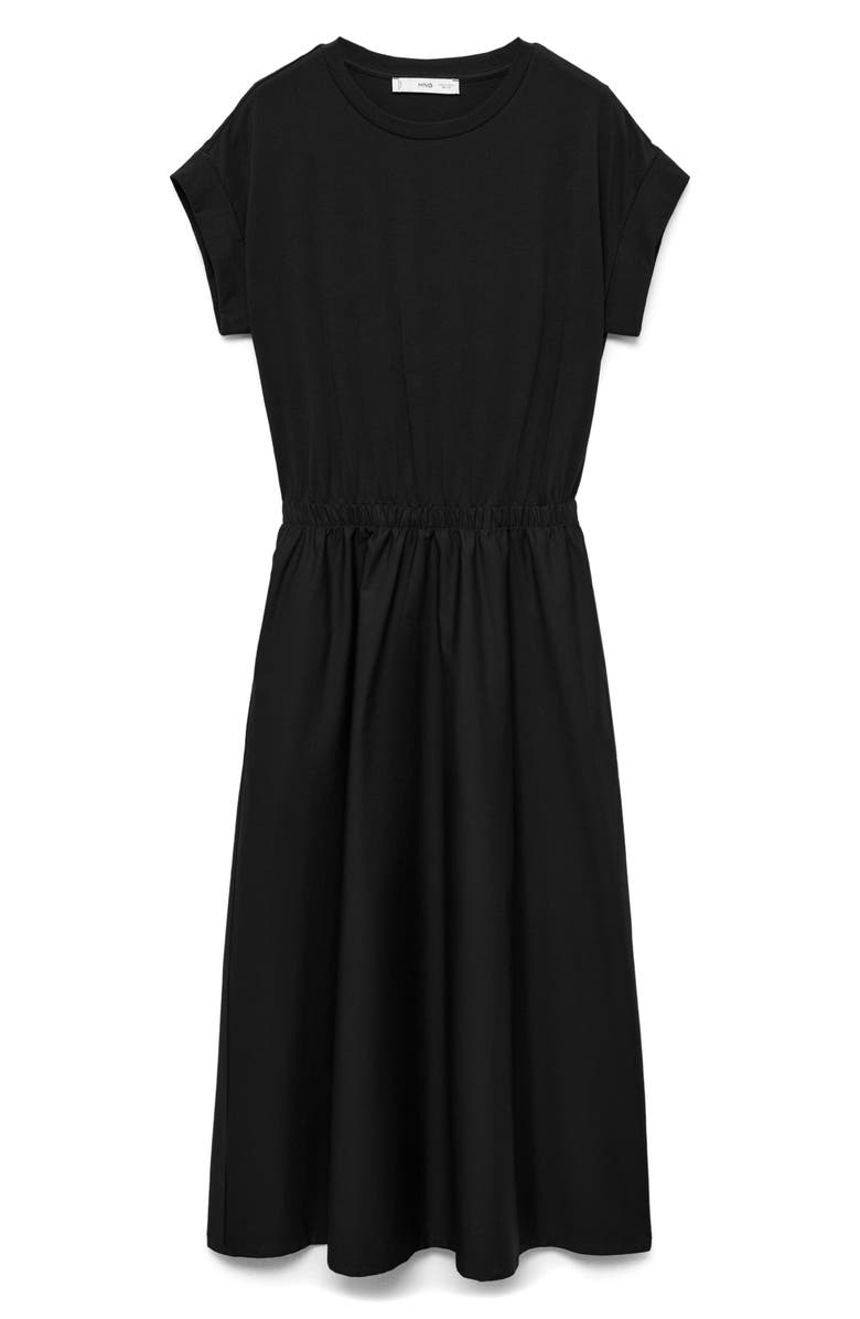 MANGO Cotton Knit A-Line Dress, Alternate, color, 
