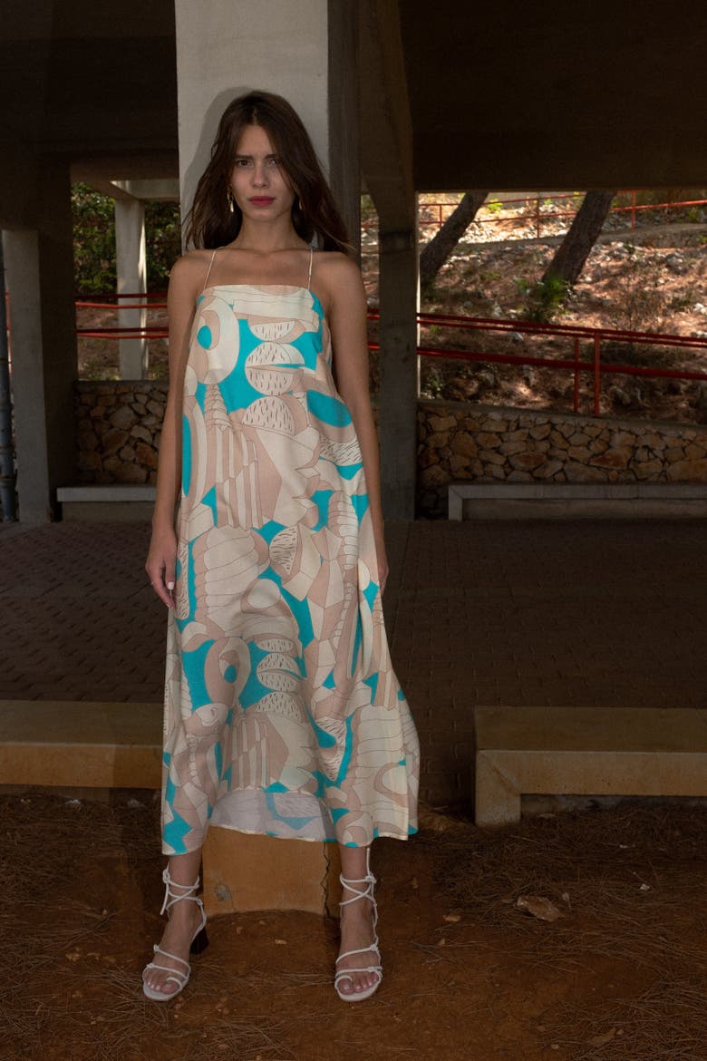 Intermission Flowy Strappy Midi Dress, Alternate, color, Sculpting