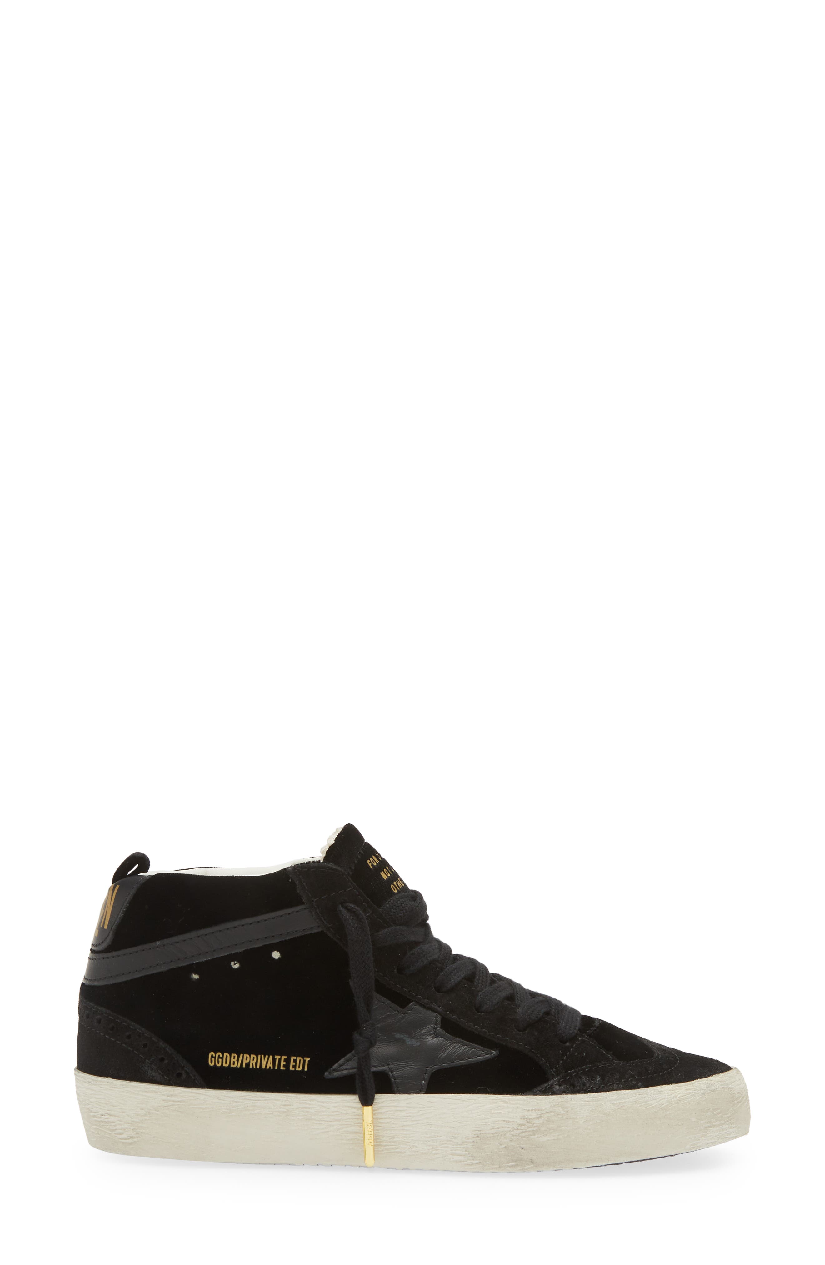 Golden Goose Mid Star Velvet Sneaker, Alternate, color, 