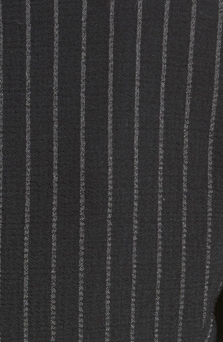 Armani Collezioni Stretch Wool Pinstripe Jacket, Alternate, color, Black Grey Multi