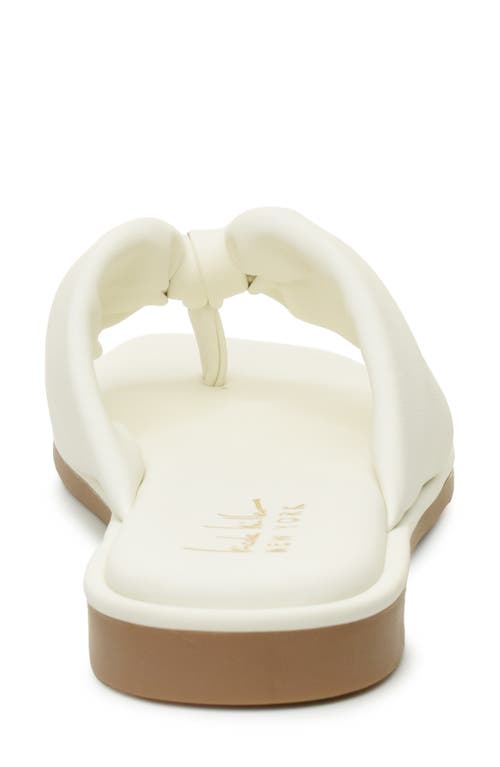 Nicole Miller Puffy Thong Sandal In Cream