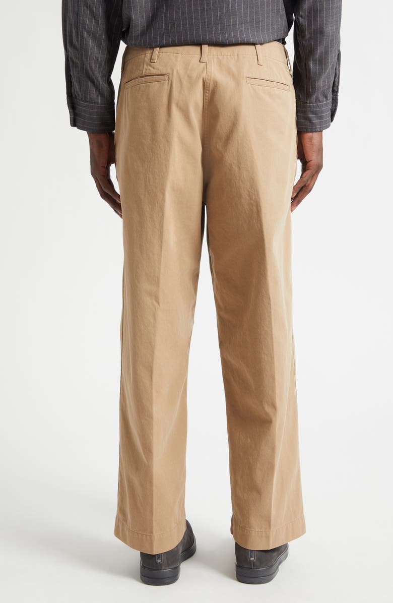 BEAMS Military Cotton Twill Straight Leg Pants, Alternate, color, Khaki