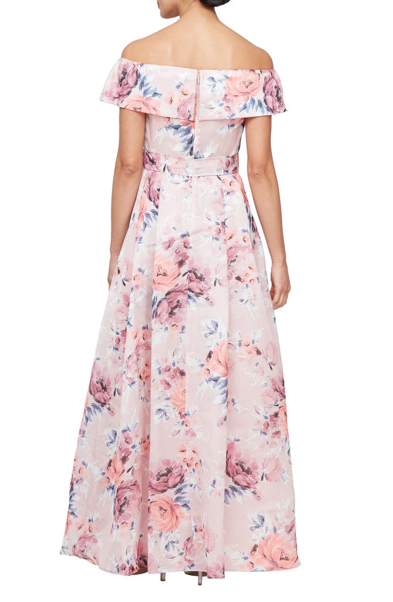 Alex Evenings Shimmer Organza Gown, Alternate, color, 