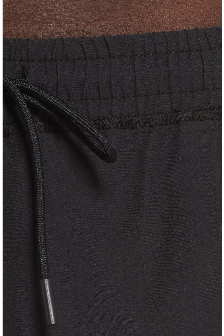 Microfiber Swim Trunks, Alternate, color, BLACK