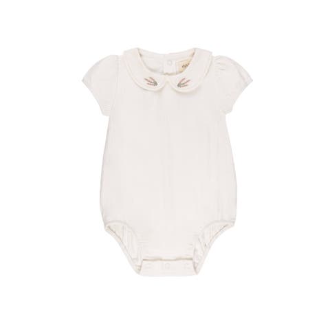 Organic Cotton Embroidered Collar Collection - Romper