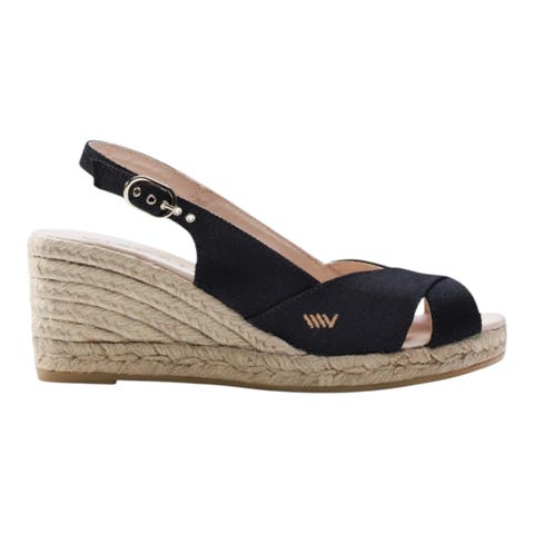 Llansa Premium Fabrics Canvas Espadrille Sandal Wedges
