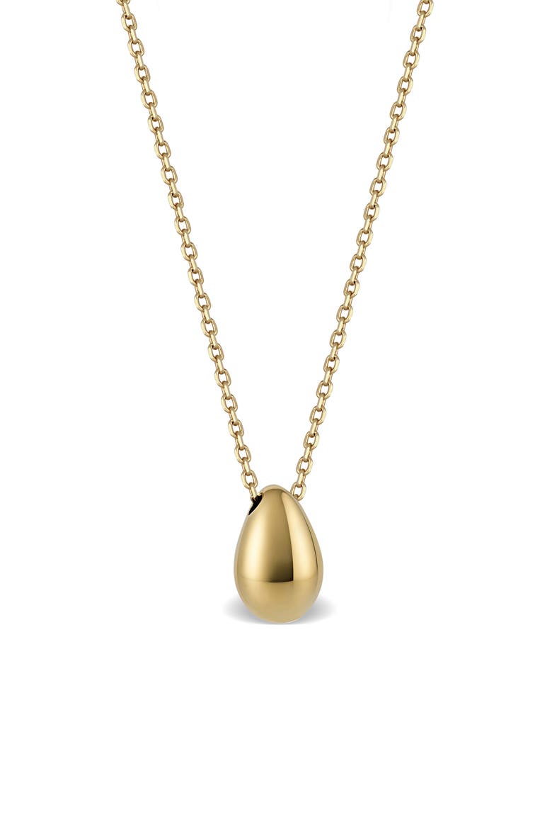 14K Gold Pear Pendant Necklace (Online Trunk Show), Alternate, color, 14KY