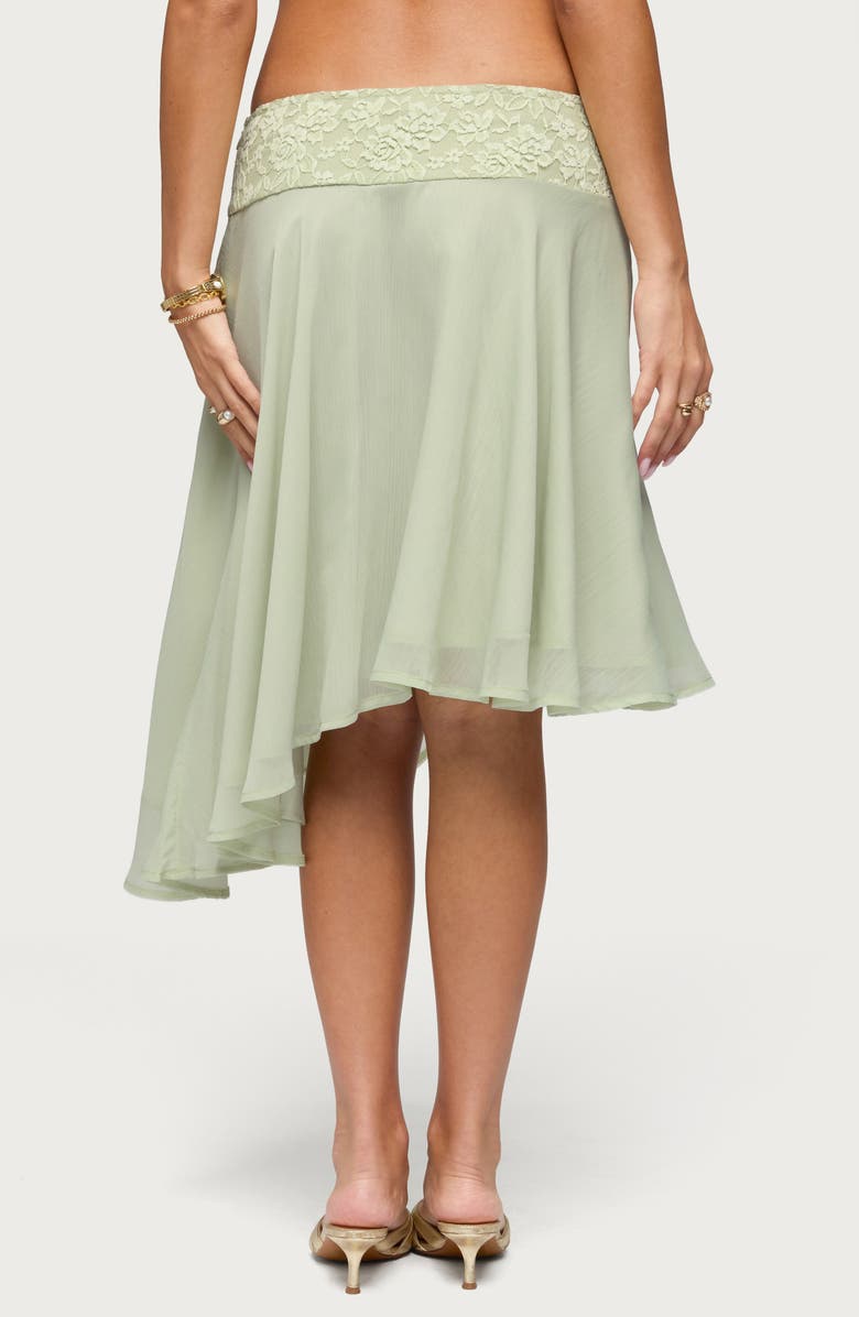 EDIKTED Evia Lacey Asymmetric Midi Skirt, Alternate, color,