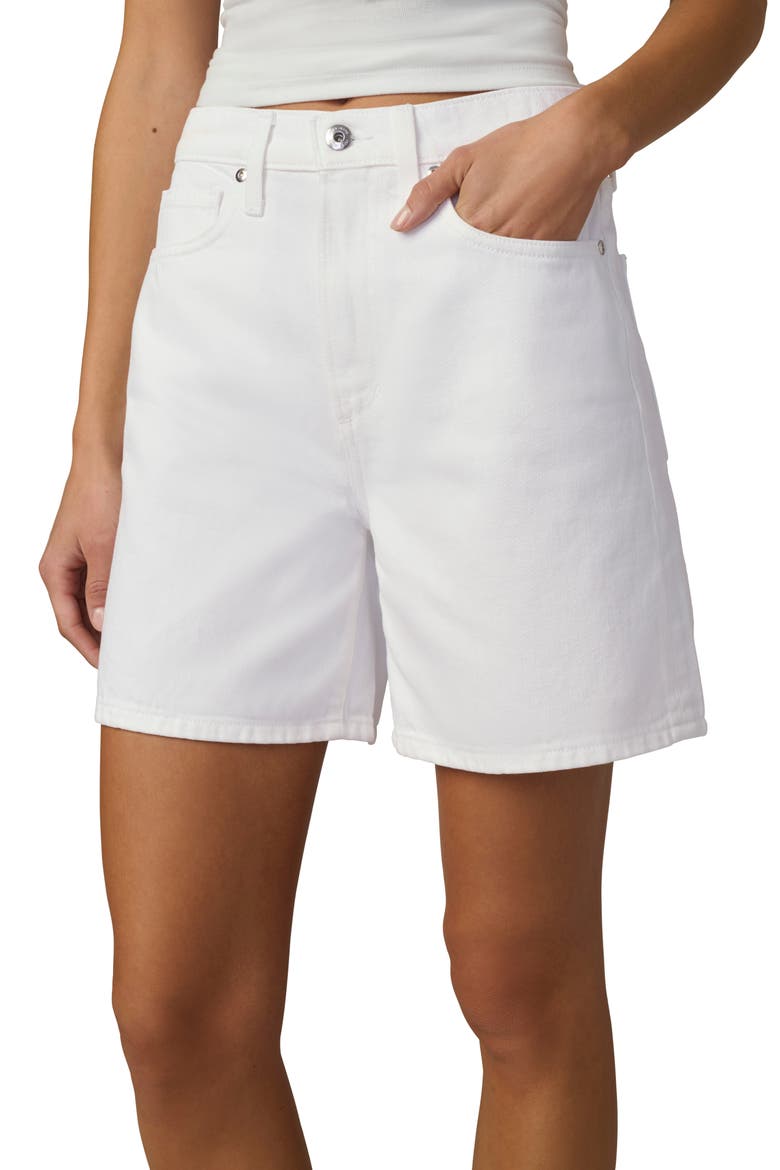 The Harlowe Mid Thigh Relaxed Shorts, Alternate, color, WHITE