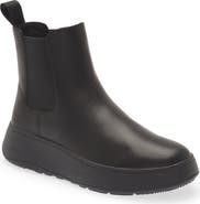 FitFlop F-Mode Leather Flatform Chelsea Boot