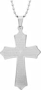 STEELTIME Men's Our Father Cross Pendant Necklace
