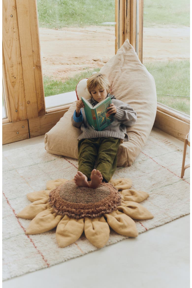 Sunflower Cushion, Alternate, color, CHESTNUT