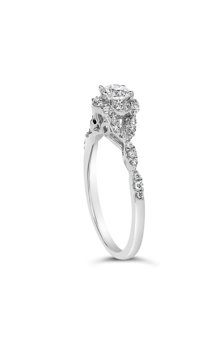 Haus of Brilliance 14K White Gold 1/2 Cttw Lab Grown Diamond Vintage Style Engagement Ring, Alternate, color, White